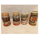 Budweiser Steins Group of 4