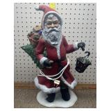Lighted Santa statue