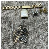 Watch, necklaces, cuff links