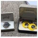 Earrings and broach