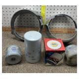 Pr chrome head light housings & assorted filters