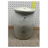 2 gallon small wing Red Wing churn with