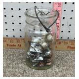 Caning jar with misc jewelry