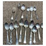Assorted sterling silverware weight in pictures
