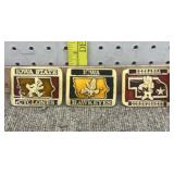 Iowa & Nebraska college belt buckles