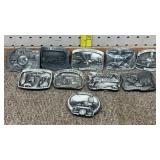 10-iowa Farmer Pewter Belt Buckles