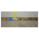 7-1980s ARTS WAY belt buckles 1-86, 2-87, 2-88,