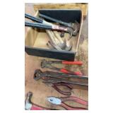 Lot of hammers nippers and pliers