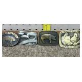 4-swine Belt Buckles