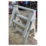 Pair wooden saw horses