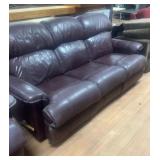 Lazy Boy Burgundy Recliner leather couch