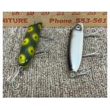 Pair of South Bend wood fishing lures
