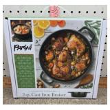 NIB 2qt cast iron braiser