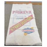 Pioneer Hybrid seed corn sack, cut open