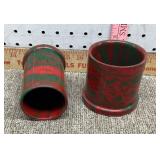 Pair of rubber dice cups