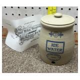 Fort Dodge stoneware  Ice water crock Iowa