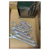 Lot of metric wrenches and drill bit set