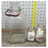 3- Fairmont MN Farmers Co-Op creamery bottles