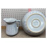 Western stoneware wash basin set very clean