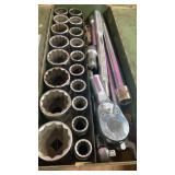 3/4inch K-T socket set in case 7/8-2 inch