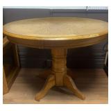 Round wood table