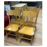 4 Wood Chairs (marked ASH)