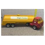 1970s Tonka Super Tanker semi-truck and trailer