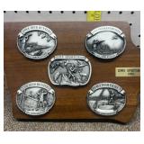 Set of 5 1984 Iowa Sportsman commemorative belt
