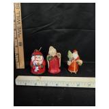 (3) Santa Figurines