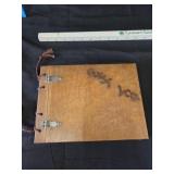 Antique Wood Guest Book- Has 1940s Dates