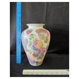 VTG Chinese Hand-Painted Vase 'Fruit Pattern'