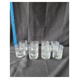 (8) Clear Moose Glass Tumblers