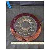 Ruby Red 10' Thumbprint Plate