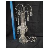 Hollywood Regency Crystal Lamp