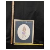 Framed Precious Moments Counted Cross-Stitch