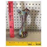 Hand Blown Splatter Art Vase