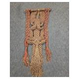 1970s Handmade Macramï¿½ Wall Hanging