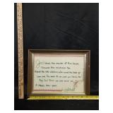 Framed Embroidery Text 11'x14'