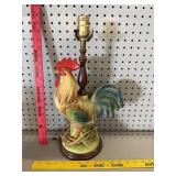 Art Deco Rooster Ceramic Table Lamp