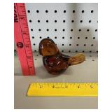 Vtg Wedgewood Topaz Art Glass Bird Figurine
