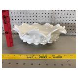 Vtg Westmoreland Milk Glass Bowl Grape Pattern