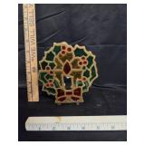 Stained Glass Christmas Candle Holder