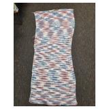 Handmade Crocheted Baby Blanket 58'x24'