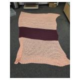 Handmade Striped Crochet Blanket 112'x64'