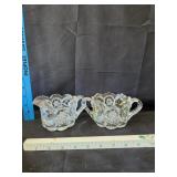(2) Clear Glass Creamers
