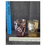 Hand-Painted Glass Tumblers