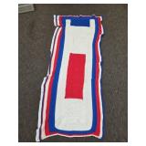 Handmade Patriotic Crocheted Afghan Size-