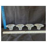 (4) Clear Glass Candle Holders
