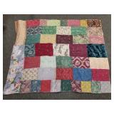 Wool Patchwork Throw Quilt 74'x63'