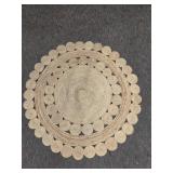 4ft. Round Natural BOHO Grass Rug